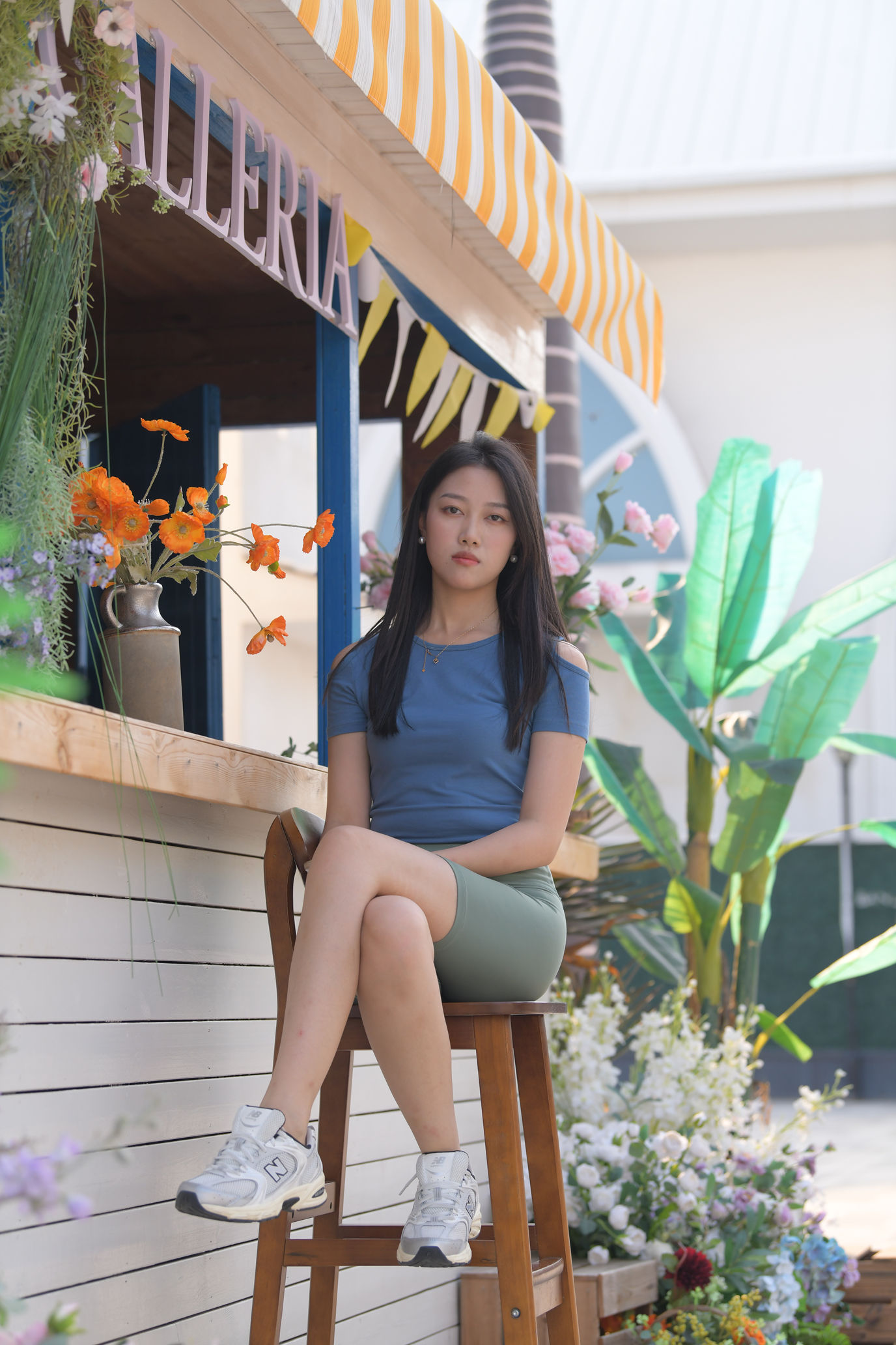 魔镜街拍原版绿色瑜伽短裤镁钕[402P/8.98G]插图7