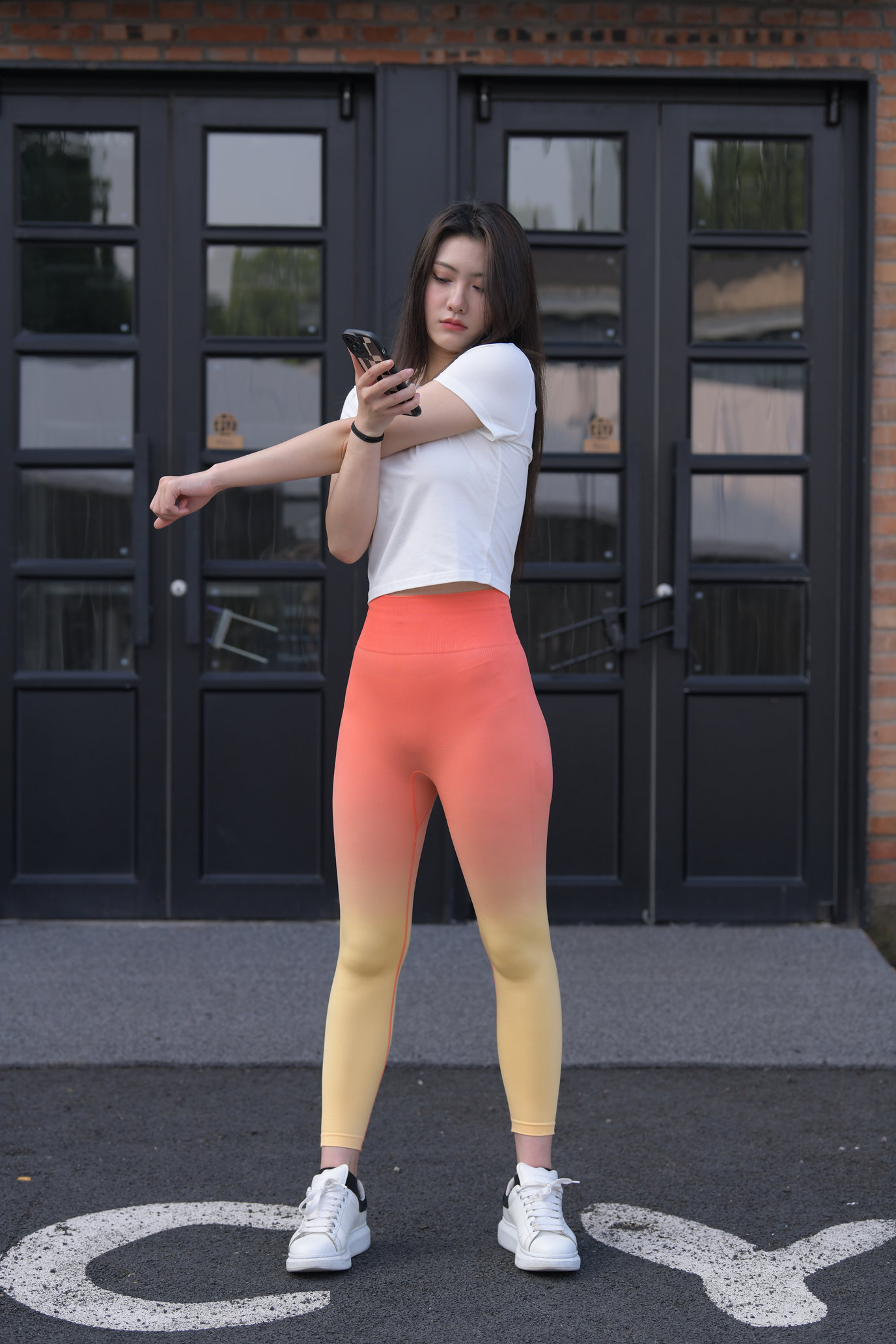 模拍作品向南红色瑜伽裤镁钕红色瑜伽裤镁钕[567P/1V/26.5G]插图7