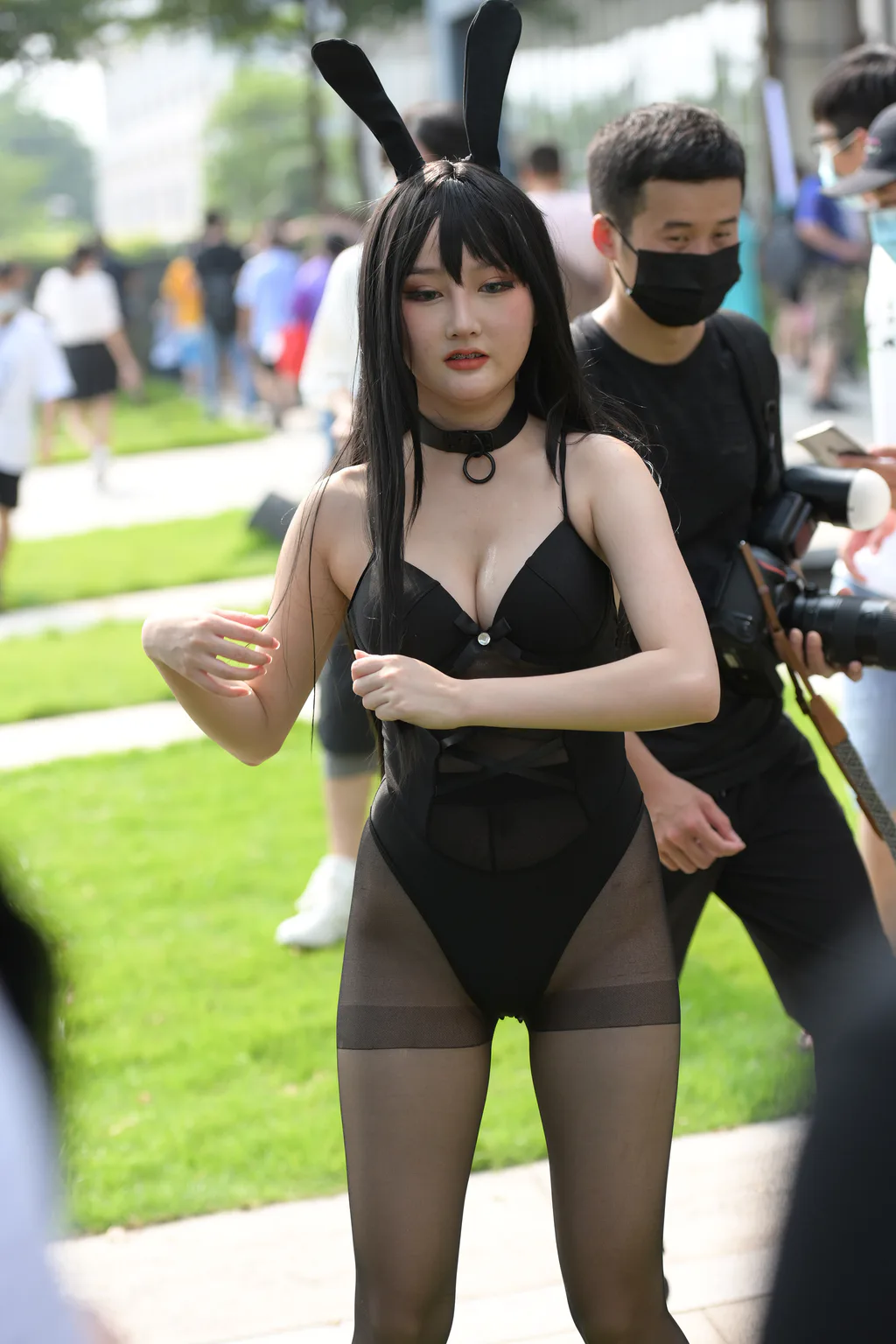 精选街拍作品 NO.6620 可爱黑丝兔[74P/119MB]插图