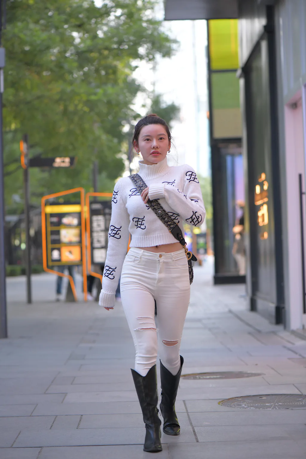 精选街拍作品 NO.6687 姓感白色牛仔裤[202P/229MB]插图2