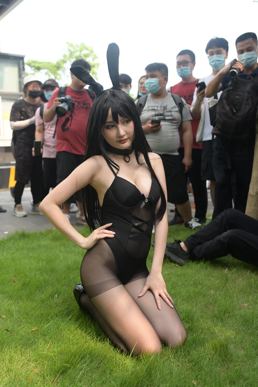 精选街拍作品 NO.6620 可爱黑丝兔[74P/119MB]插图3