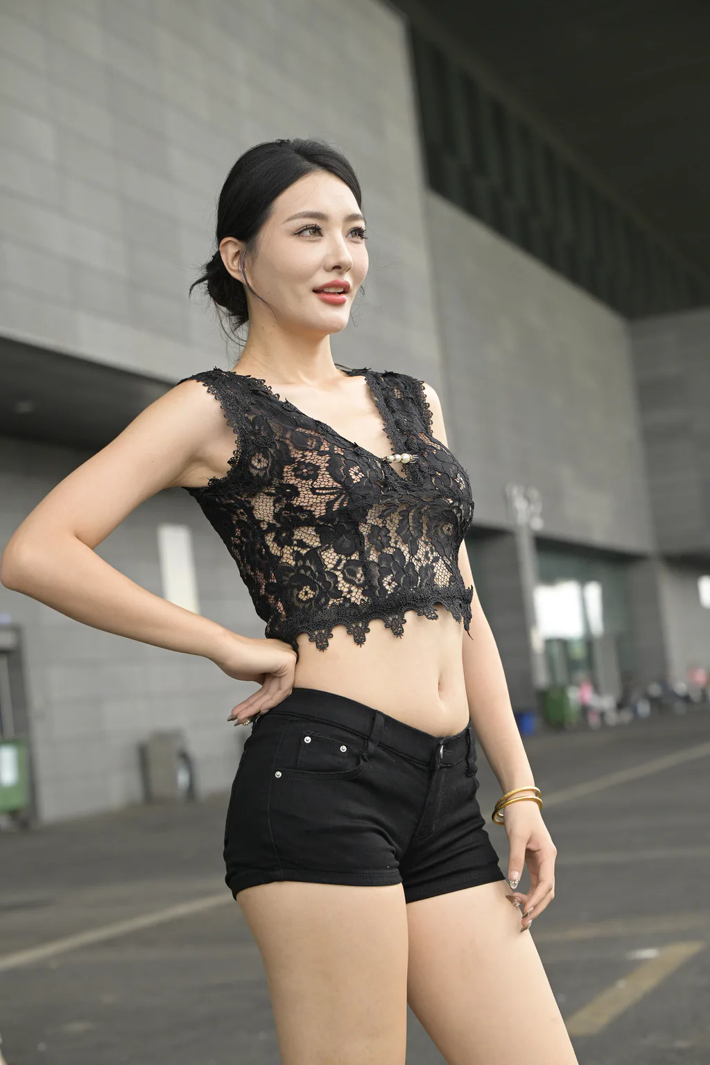 精选街拍作品 NO.6625 黑色短裤超美腿[284P/424MB]插图