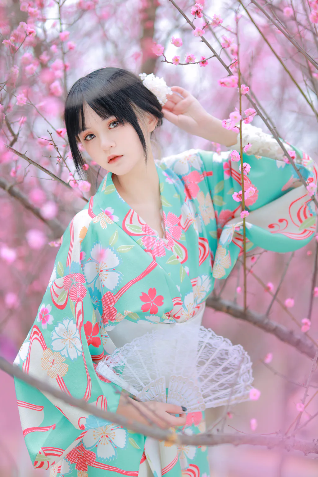 [YITUYU艺图语]2023.04.13 和服樱花 wenyujia [21+1P/232MB]插图1