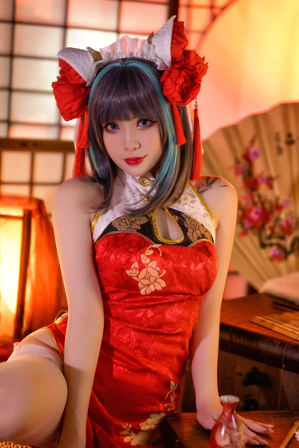 Zaya秋 – 碧蓝航线 柴郡 红旗袍[20P/176MB]插图3