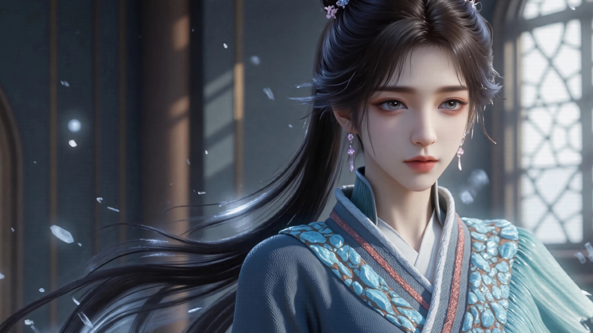 桌面壁纸 084 《凡人修仙传》梅凝 仙侠风 3440×1440带鱼屏壁纸插图