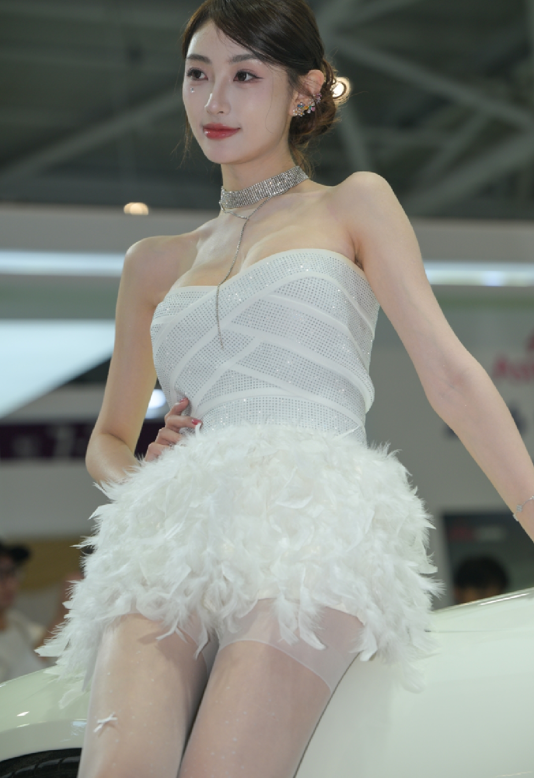 法拉利车模珍妮 2026深圳车展白色短裙系列图（五）[40P/1.05Gb]插图2