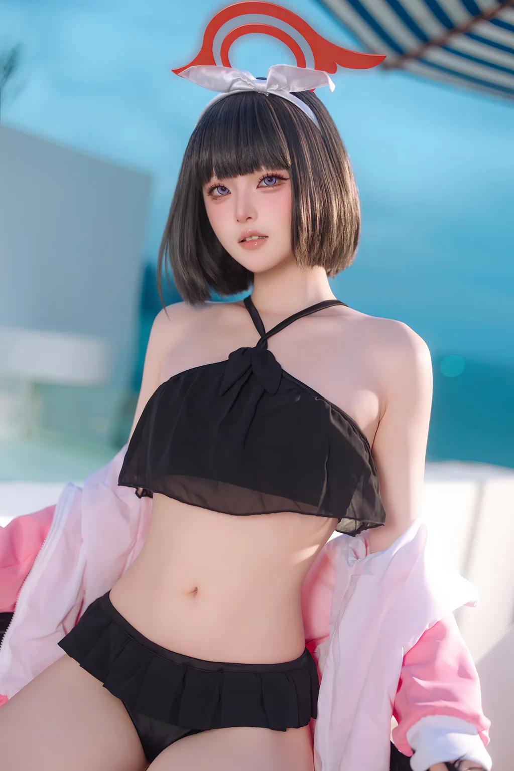 屿鱼 NO.071 – 蔚蓝档案 静山真白泳装[30P/218MB]插图1