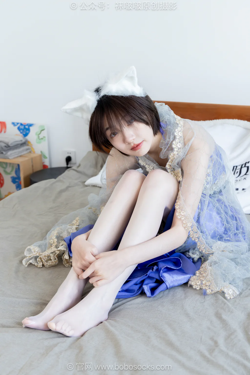 [BoBoSocks袜啵啵]NO.722 小甜豆-高跟鞋、油亮薄白丝、裸足[167P/1V/6.67GB]插图