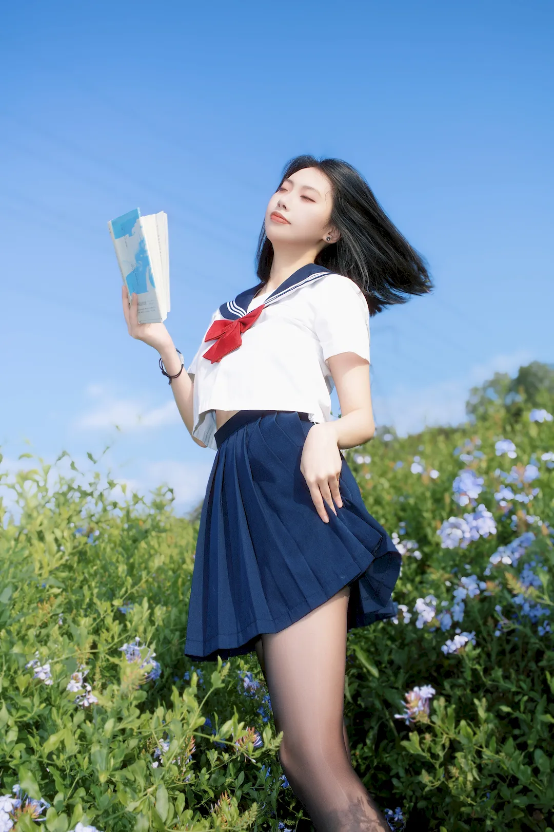 七只红豆 NO.001 – 蓝花JK[39P/495MB]插图2