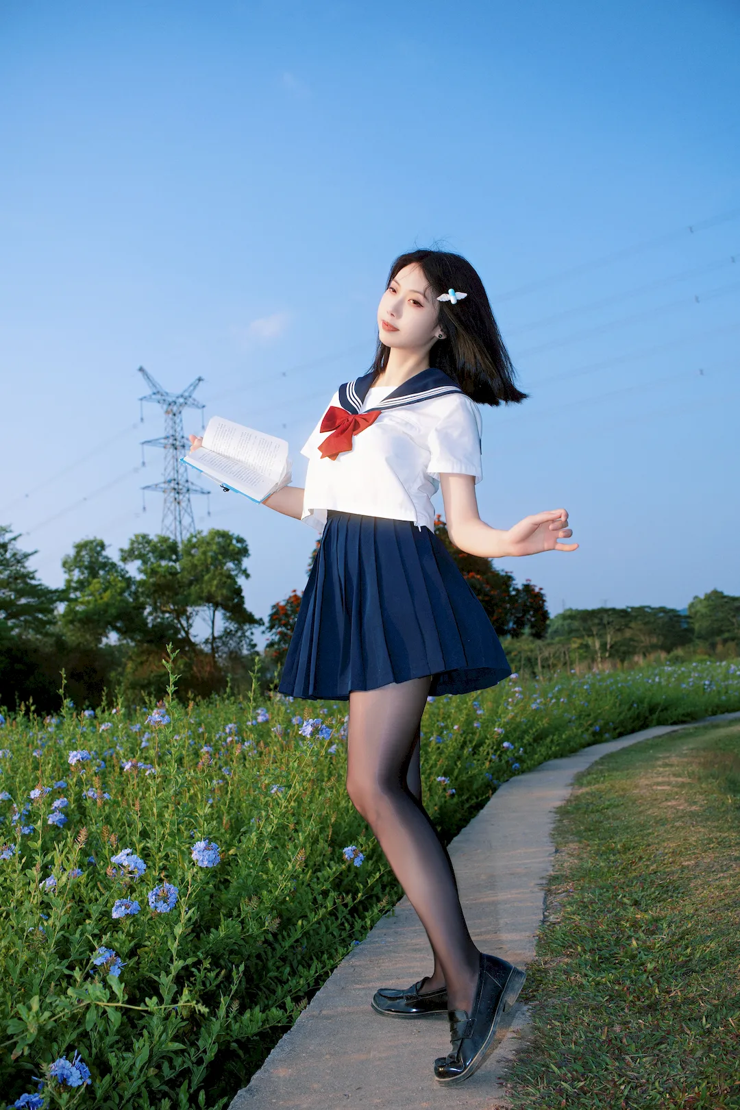 七只红豆 NO.001 – 蓝花JK[39P/495MB]插图3