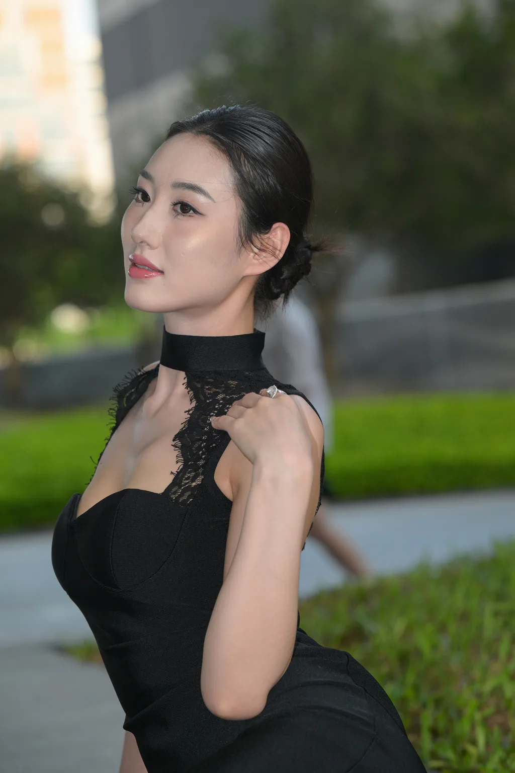精选街拍作品 NO.7182 气质黑丝黑裙[120P/179MB]插图3