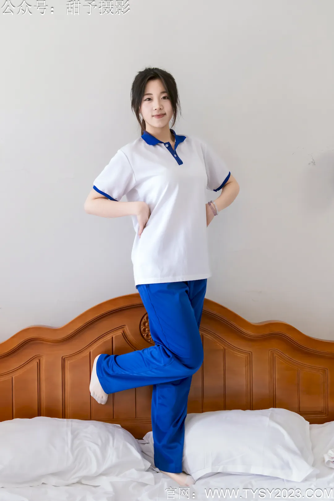甜予摄影 NO.275 甜宝-校服、白色棉袜、肉色丝袜、小皮鞋[135P/2V/8.90GB]插图