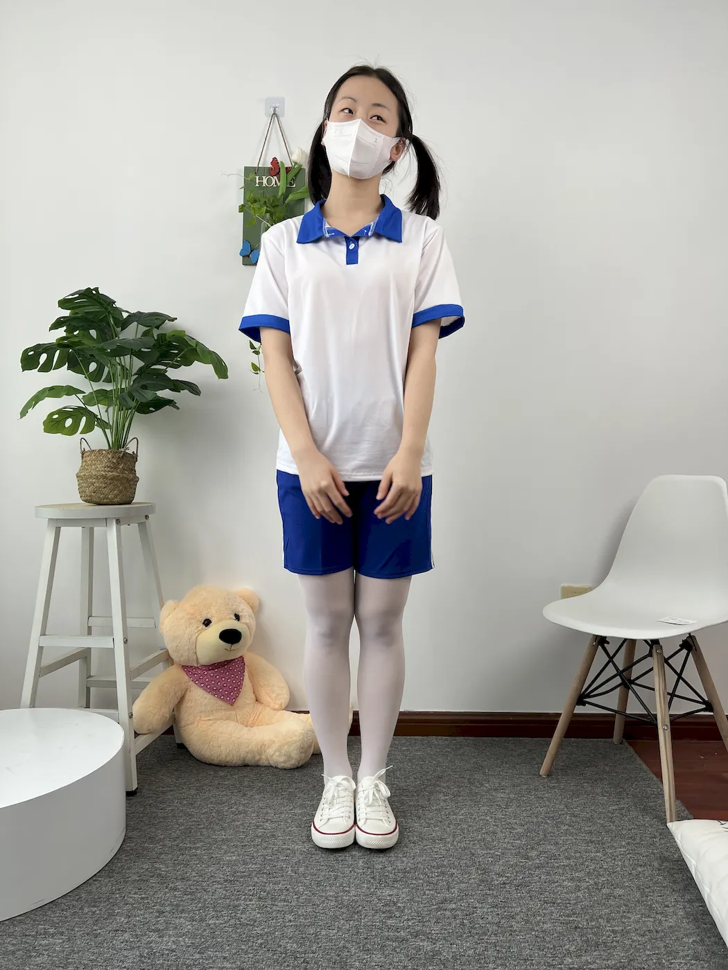 三禾摄影 NO.090 校服 白丝 帆布鞋[366P/1V/1.28GB]插图1