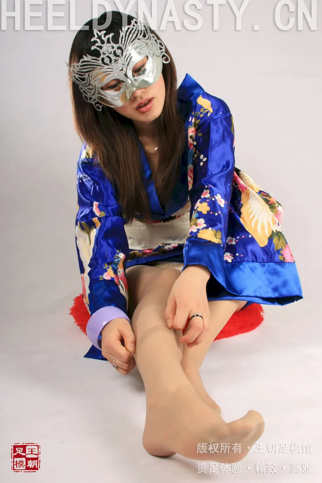 [王朝贵足]0023 室内套图 宣萱东瀛风情日式蓝色和服肉色丝袜系列A[40P/24MB]插图3