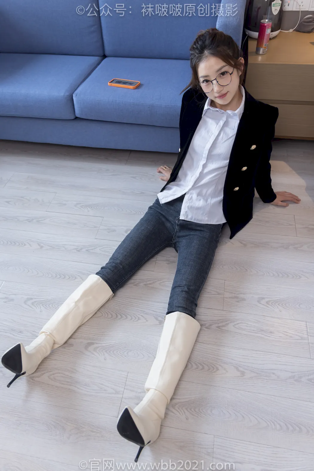 [BoBoSocks袜啵啵]积分限定作品 NO.024 小沫-高跟长靴、紫色棉袜[150P/1V/6.99GB]插图2