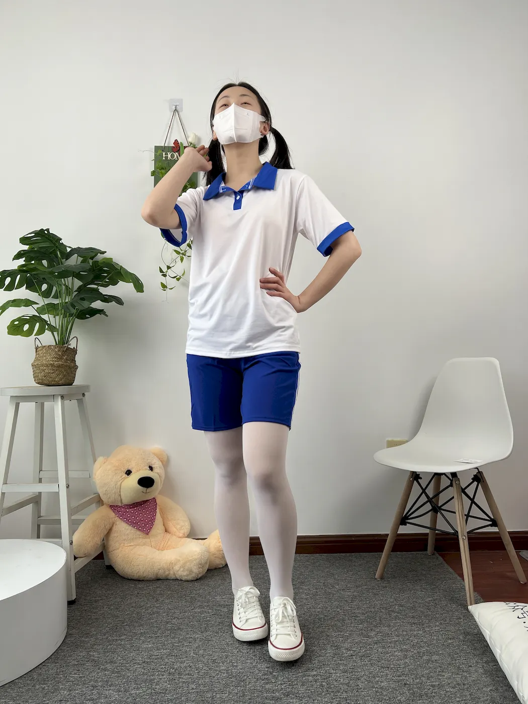 三禾摄影 NO.090 校服 白丝 帆布鞋[366P/1V/1.28GB]插图2