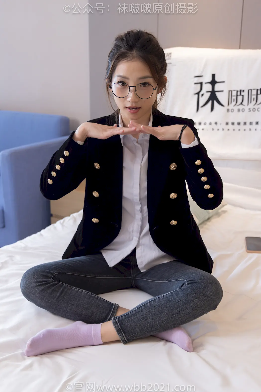 [BoBoSocks袜啵啵]积分限定作品 NO.024 小沫-高跟长靴、紫色棉袜[150P/1V/6.99GB]插图