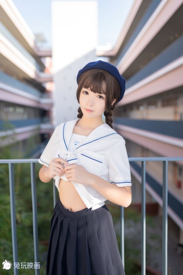 兔玩映画 B 033 楼梯上的白丝少女 [45P/67MB]