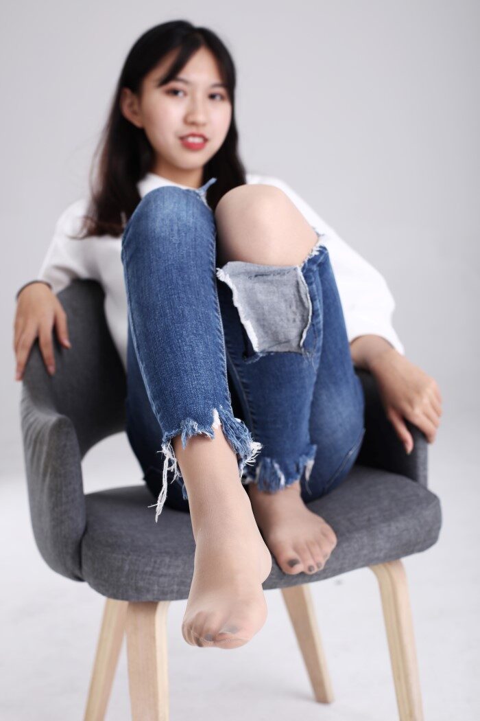 奈丝写真 NO.129：小橙子 – 白体恤牛仔裤 [47P/559MB]