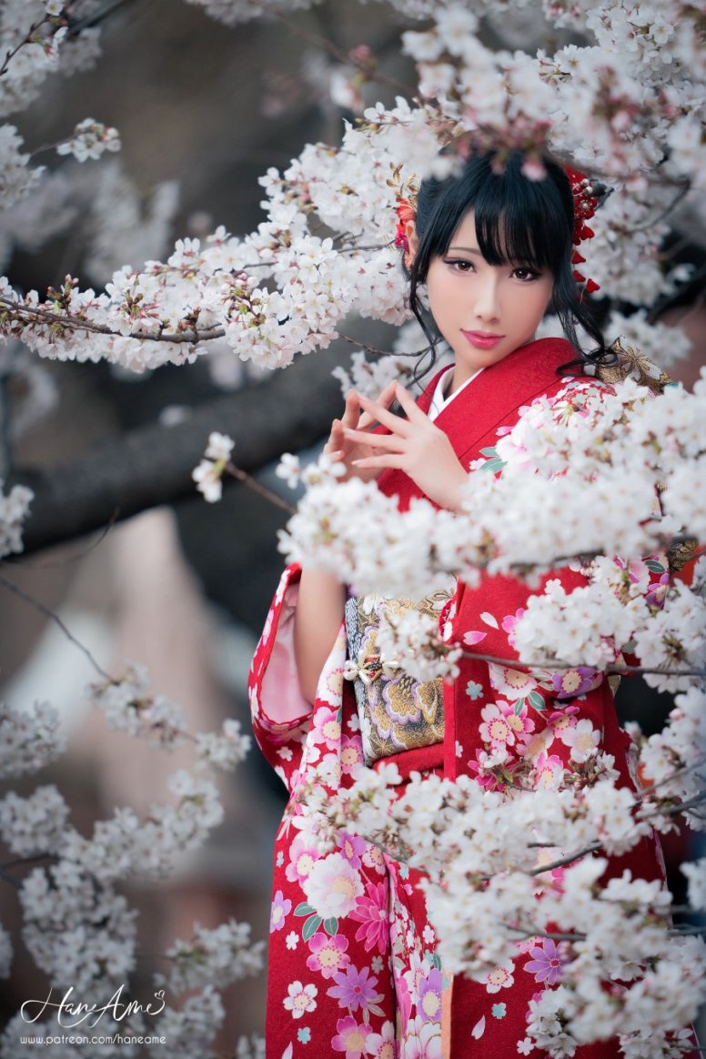 Hane Ame 雨波 – 赤紅和服[38/766M]