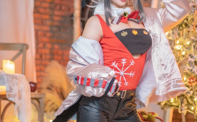 周叽是可爱兔兔 – 圣诞 黑丝 兽耳 [18P/297MB]