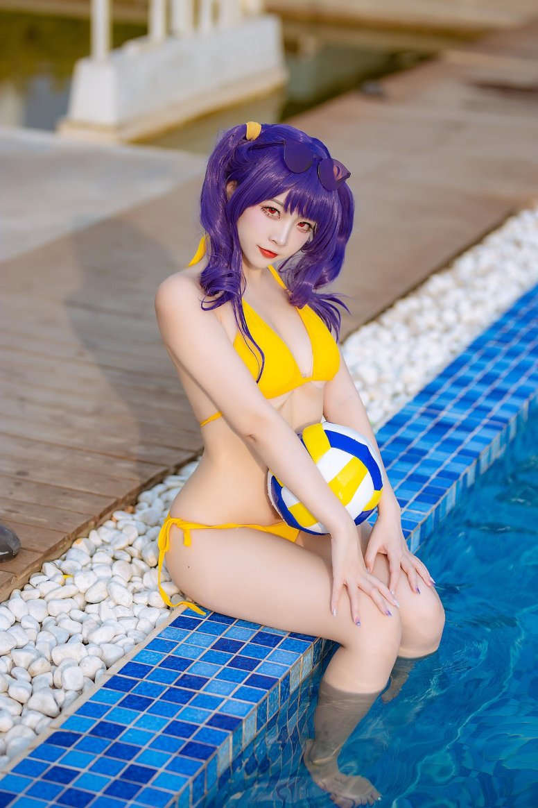 二佐Nisa – 碧蓝 波拉泳装 [20P/164MB]