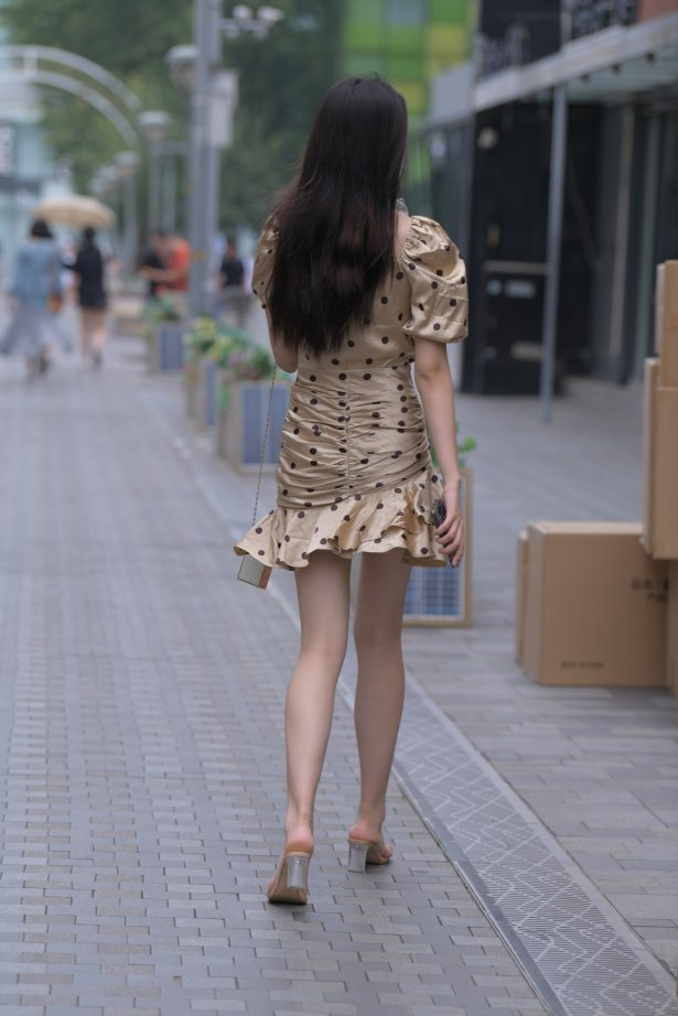 精选街拍作品 NO.1854 一只麋鹿摄影作品 – 斑点包屯裙长腿镁钕[384P/366MB]