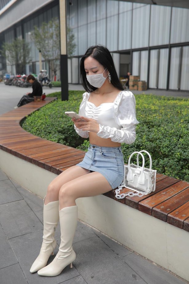 魔镜街拍 NO.170 凯恩街拍摄影 牛仔裙小解解[302P/315MB]