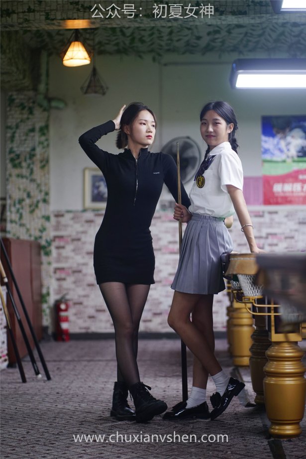 [初夏女神] NO.096 大发&点点~《姐妹同台》行不行台球桌碰一碰 [133P/1V/8.81G]