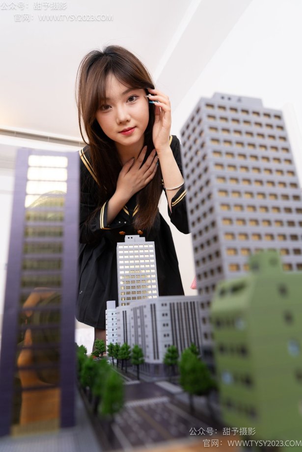 甜予摄影 NO.077 璇璇-JK至服、凉爽高跟鞋、嘿丝（脚尖透明款）、小人国剧情[128P/2V/10.6GB]