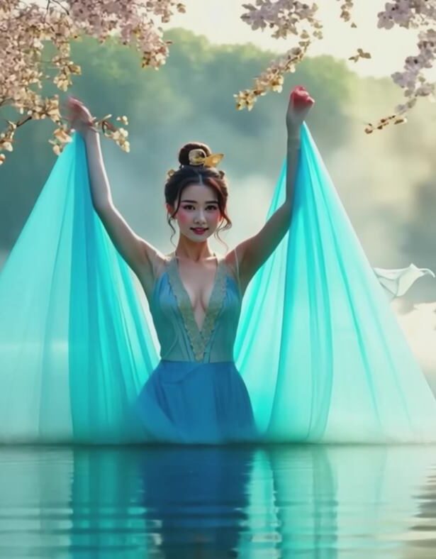 AI Video 005 Golden Petals _ Eastern Beauty (AI Creation, 4k Version, No Ads)[1V/173MB]