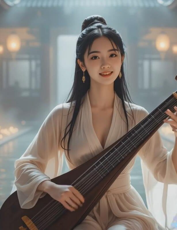 AI Video 038 Graceful Maidens in Imperial Palace 💖 Traditional Chinese Guzheng Music[4K1V5.09GB]