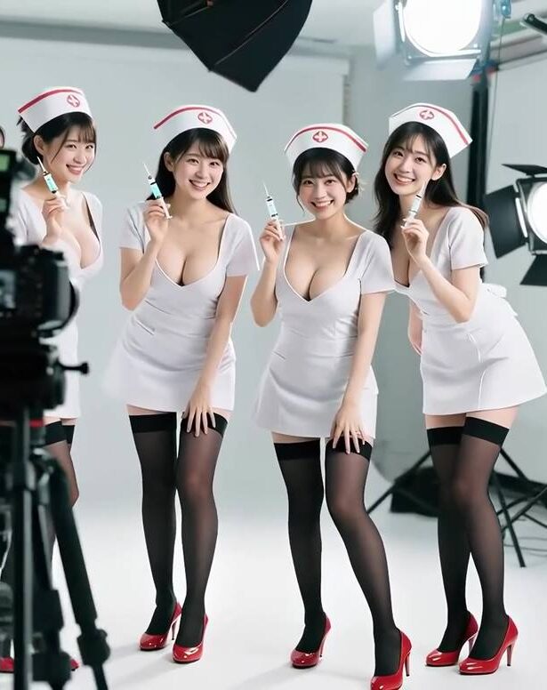 AI Video 052 Flight Attendant, Intern, Teacher _ Nurse_ April Photoshoot Collection[1V/270MB]