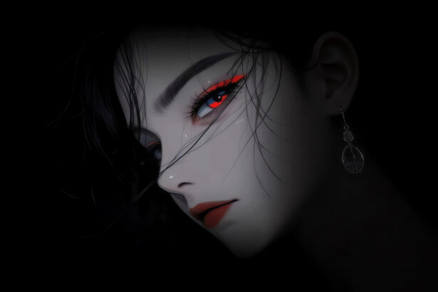 桌面壁纸 028 动漫暗黑镁钕 冷艳红眸背景 暗色 4K壁纸3840×2160