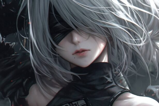 桌面壁纸 042 赛博风格 2B 游戏镁钕5120×1440壁纸