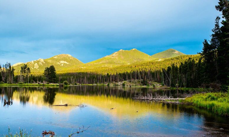 桌面壁纸 044 斯普拉格湖风景带鱼屏壁纸 