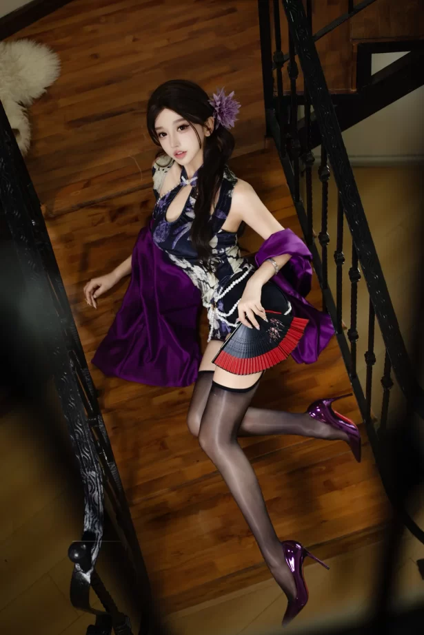 过期米线线喵 – 紫韵旗袍[20P/112MB]