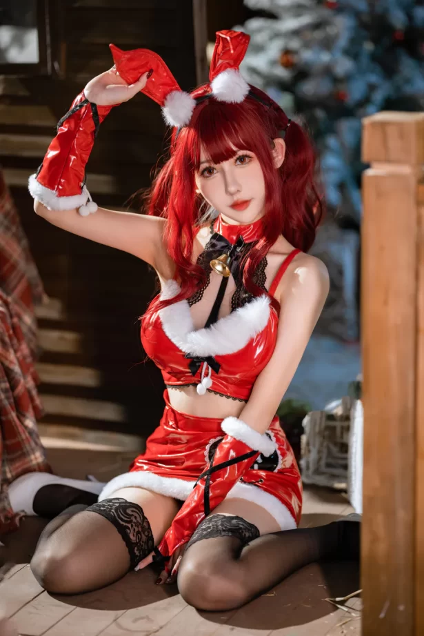 仙女月 – 红色圣诞兔[32P/839MB]