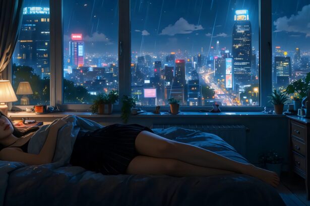 桌面壁纸 076 雨夜 玻璃窗 房间 镁钕 3440×1440带鱼屏动漫壁纸