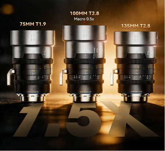 思锐钜星系列再添三员：75mm T1.9、100mm T2.8及135mm T2.8